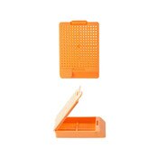 Hinged Biopsy Cassette, orange